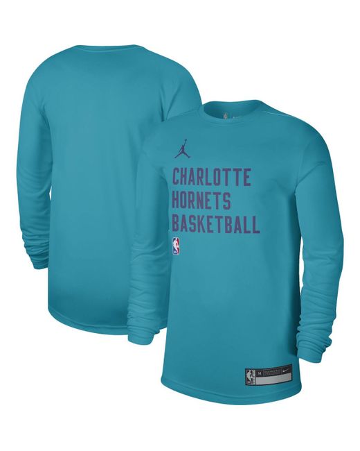 Jordan and Charlotte Hornets 2023/24 Legend On-Court Practice Long Sleeve T-shirt