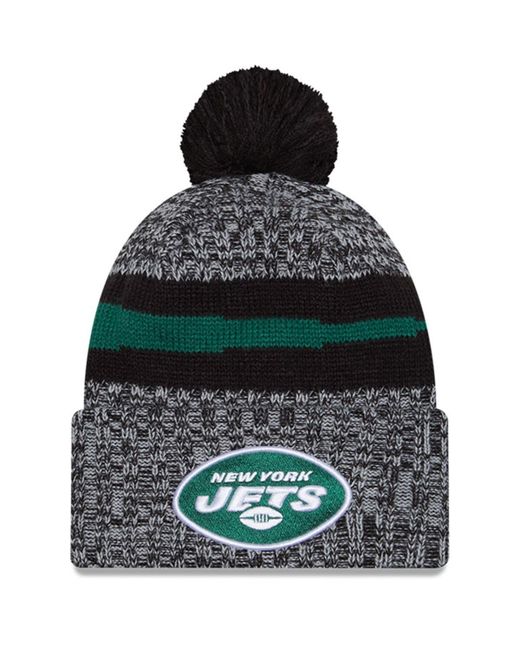 New Era New York Jets 2023 Sideline Cuffed Knit Hat with Pom
