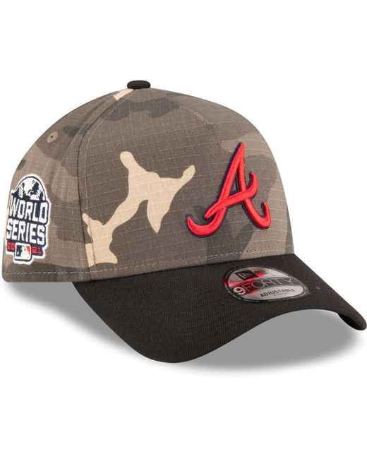 New Era Atlanta Braves Crown A-Frame 9FORTY Adjustable Hat