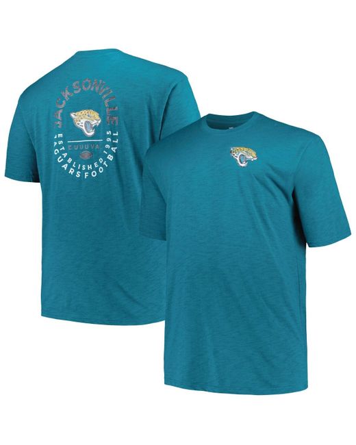 Profile Distressed Jacksonville Jaguars Big and Tall Two-Hit Throwback T-shirt