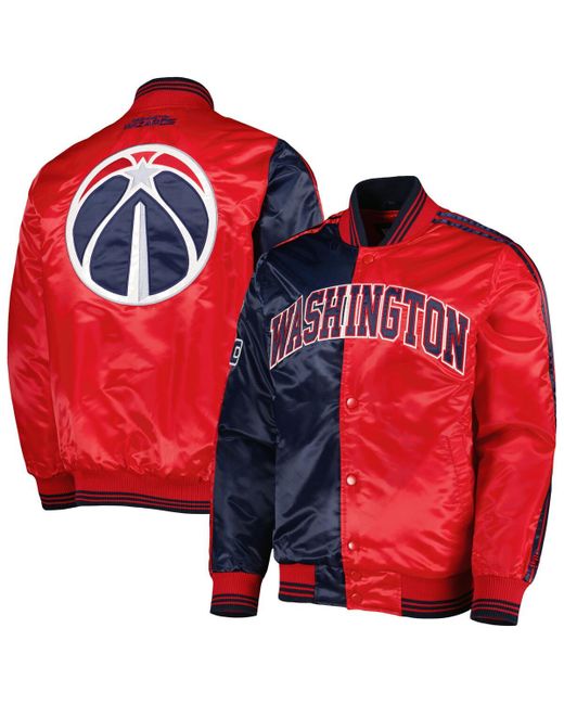 Starter Red Washington Wizards Fast Break Satin Full-Snap Jacket
