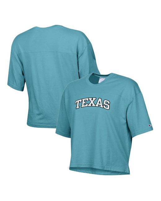 Champion Distressed Texas Longhorns Vintage-Like Wash Boxy Crop T-shirt