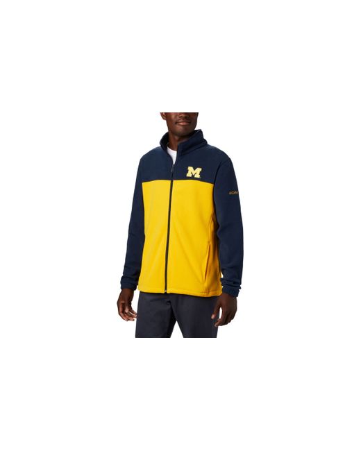 Columbia Michigan Wolverines Flanker Jacket Iii Fleece Full Zip Yellow