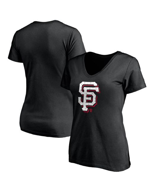 Fanatics San Francisco Giants Red White and Team V-Neck T-shirt