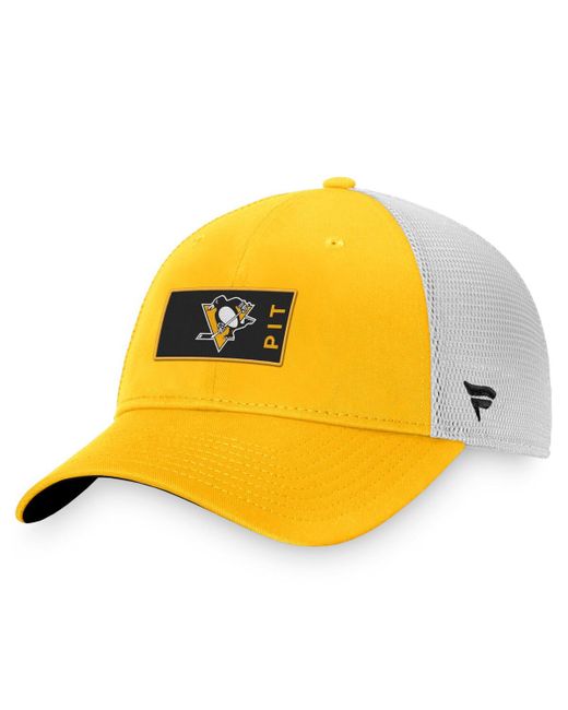 Fanatics White Pittsburgh Penguins Authentic Pro Rink Trucker Snapback Hat