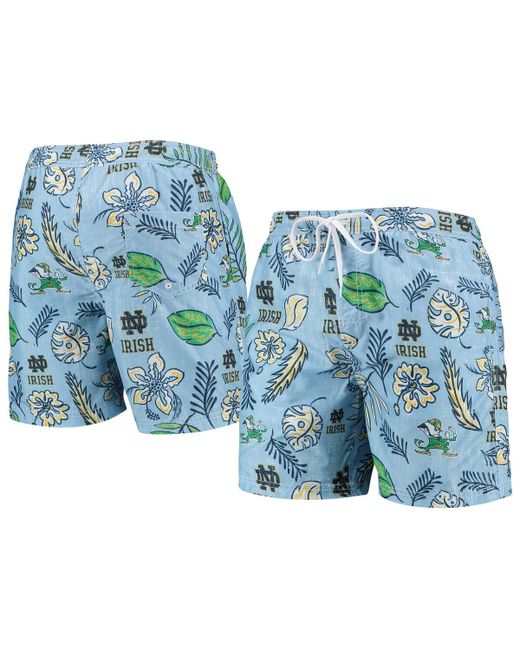 Wes & Willy Notre Fighting Irish Vintage-Inspired Floral Swim Trunks