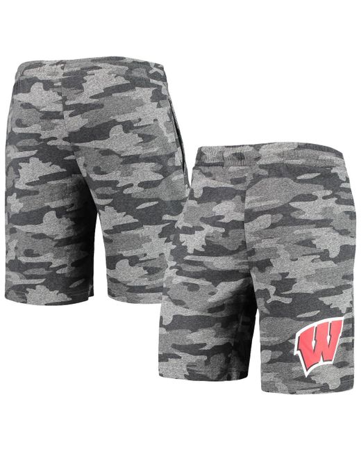 Concepts Sport Wisconsin Badgers Camo Backup Terry Jam Lounge Shorts