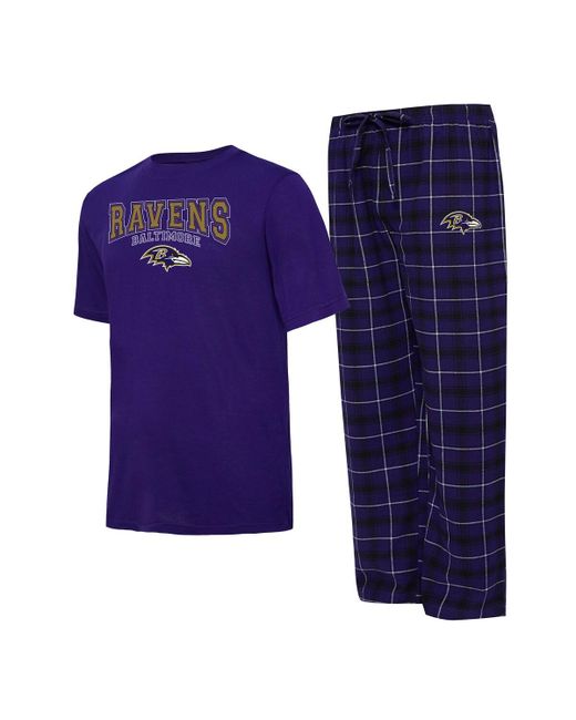 Concepts Sport Black Baltimore Ravens Arctic T-shirt and Pajama Pants Sleep Set