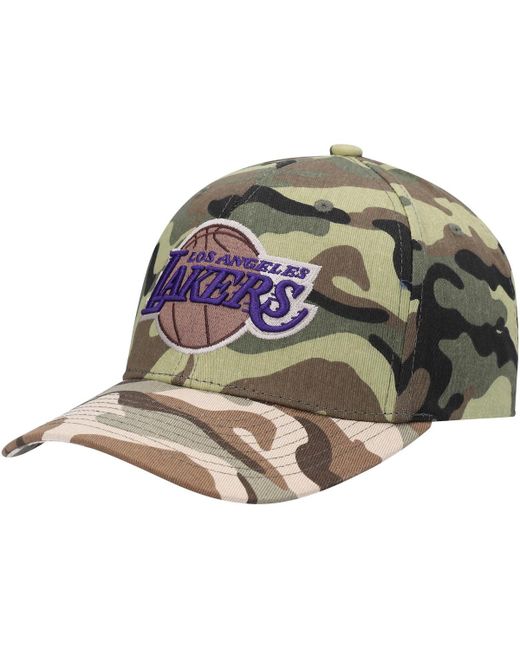Mitchell & Ness Los Angeles Lakers Woodland Desert Snapback Hat