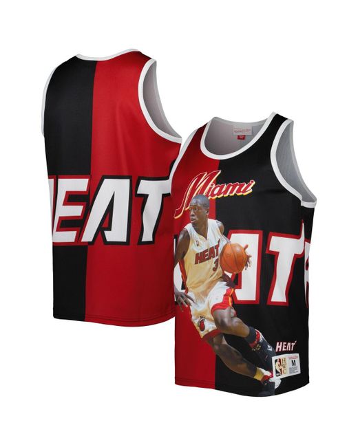 Mitchell & Ness Dwyane Wade and Red Miami Heat Sublimated Player Tank Top