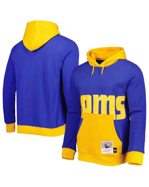 Mitchell & Ness Los Angeles Rams Big Face 5.0 Pullover Hoodie