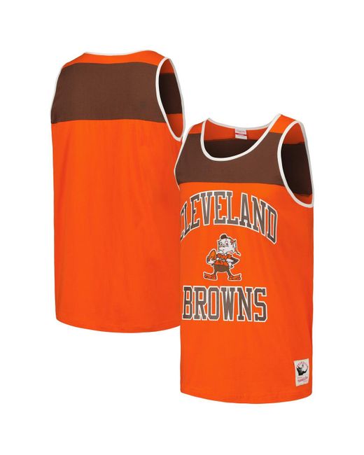 Mitchell & Ness Brown Cleveland Browns Heritage Colorblock Tank Top