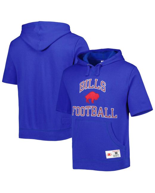 Mitchell & Ness Buffalo Bills Washed Short Sleeve Pullover Hoodie