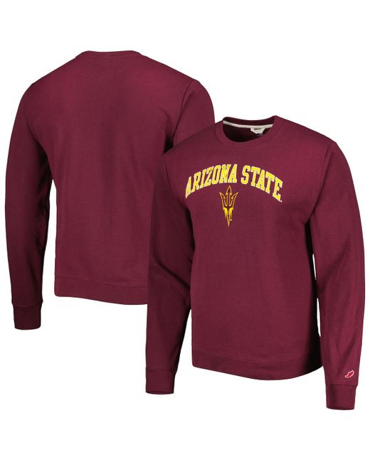 League Collegiate Wear Arizona State Sun Devils 1965 Arch Essential Pullover Sweatshirt