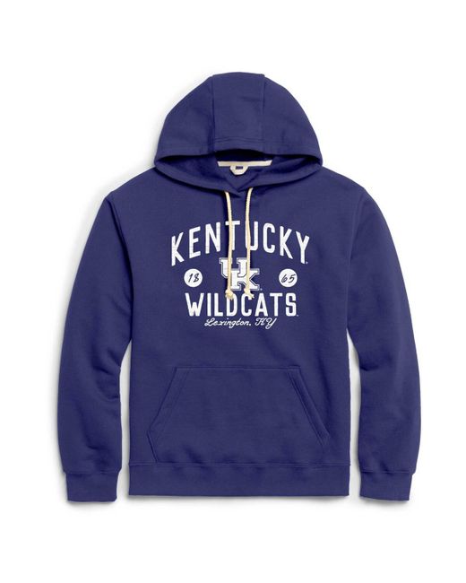 League Collegiate Wear Distressed Kentucky Wildcats Bendy Arch Essential Pullover Hoodie