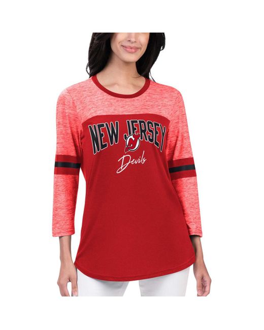 G-iii 4her By Carl Banks New Jersey Devils Play The Game 3/4-Sleeve T-shirt