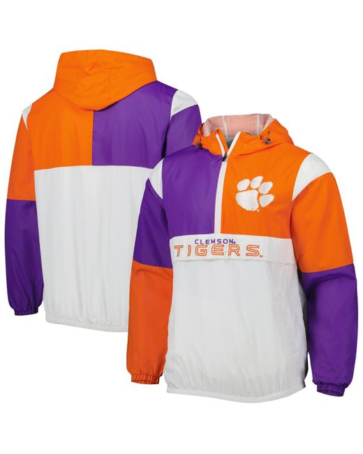 G-iii Sports By Carl Banks Orange Clemson Tigers Fair Catch Half-Zip Anorak Jacket