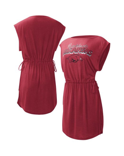 G-iii 4her By Carl Banks Arkansas Razorbacks Goat Swimsuit Cover-Up Dress