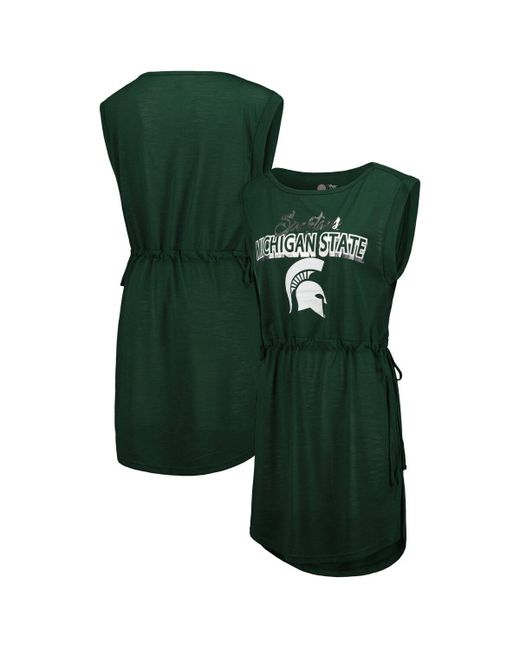 G-iii 4her By Carl Banks Michigan State Spartans Goat Swimsuit Cover-Up Dress
