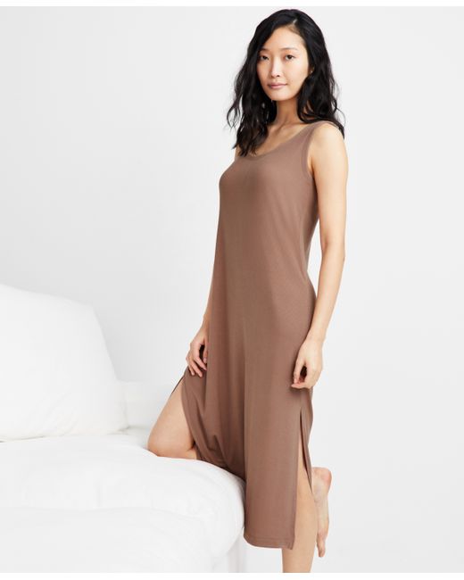 State Of Day Ribbed Modal Blend Tank Nightgown Xs-3X Created for Macy