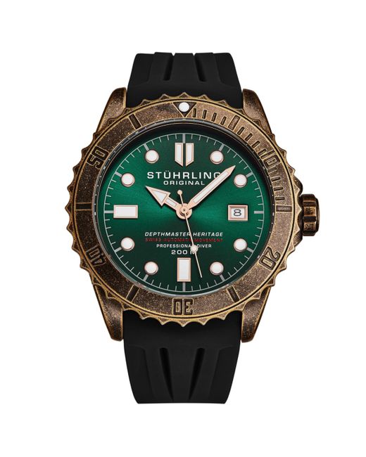Stuhrling Aquadiver Two-Tone Dial 44mm Round Watch