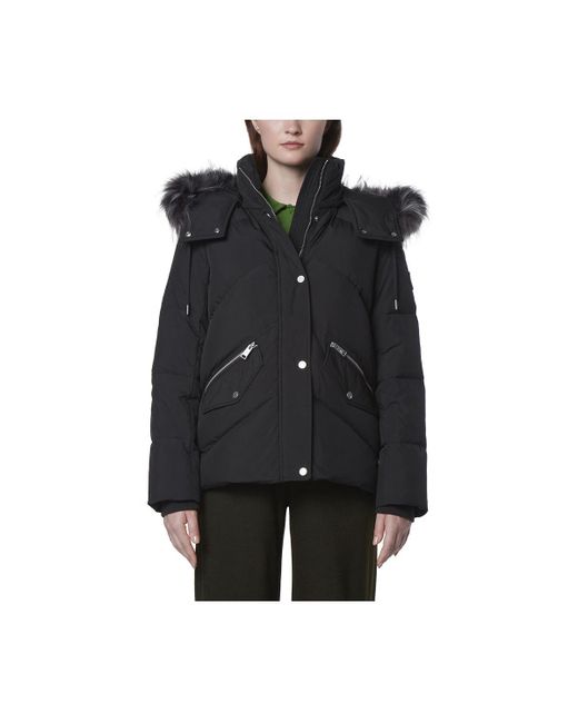 Andrew Marc Daphne Quilted Soft Matte Shell With Mixed Down Puffer