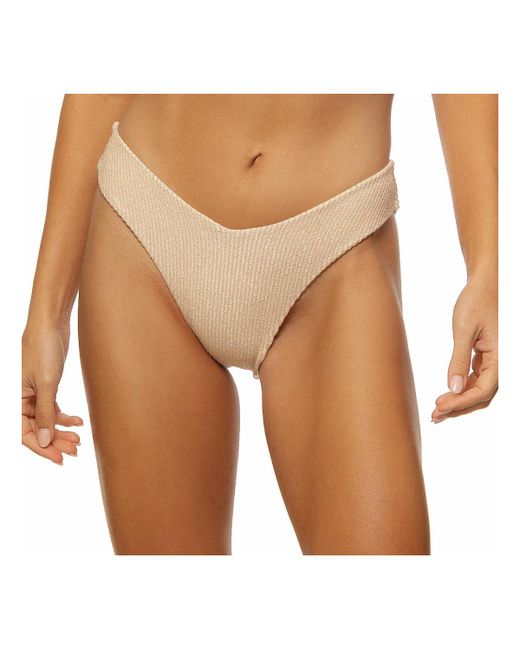 Guria Beachwear Crinkle Lurex Reversible V Front Classic Bikini Bottom