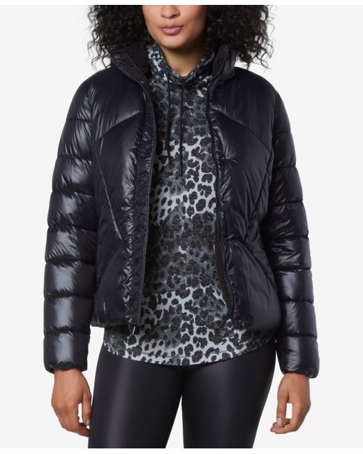 Andrew Marc Sport Puffer Jacket With Sherpa Lining