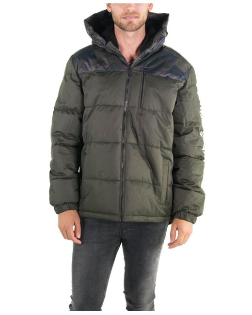 Members Only Twill Block Puffer Jacket