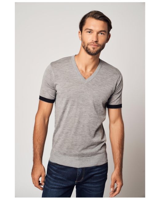 Bellemere New York Bellemere Striped Short Sleeve Cashmere T-shirt