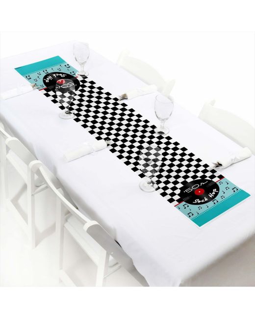 Big Dot Of Happiness 50s Sock Hop Petite 1950s Rock N Roll Party Paper Table Runner 12 x 60 inches
