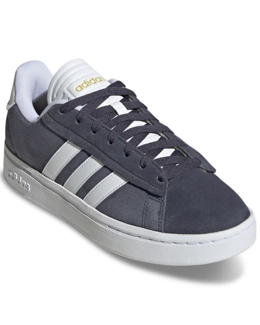Adidas Grand Court Alpha Cloudfoam Lifestyle Comfort Casual Sneakers from Finish Line White Gold
