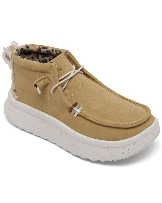 Hey Dude Wendy Peak Hi Suede Casual Moccasin Sneakers from Finish Line
