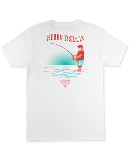 Columbia Merry Fishmas Pfg Santa Graphic T-Shirt