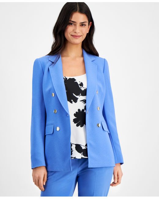 Bar III Textured Crepe One-Button Blazer Created for