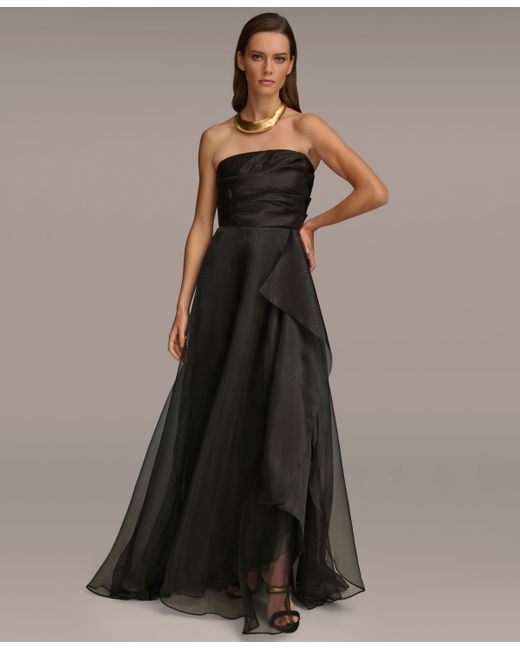 Donna Karan Sleeveless Cascade Gown