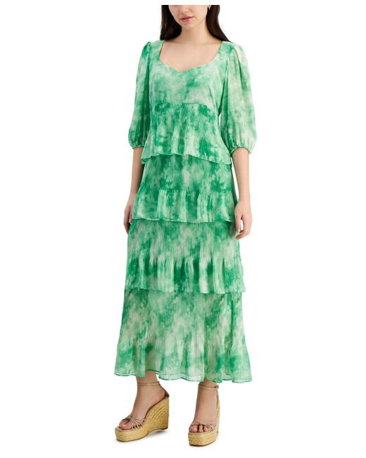 Taylor Printed Tiered A-Line Midi Dress