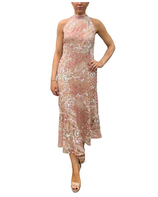 Sam Edelman Floral Lace Sequin Sleeveless Dress