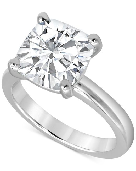 Badgley Mischka Certified Lab Grown Diamond Cushion-Cut Solitaire Engagement Ring 5 ct. t.w. 14k Gold