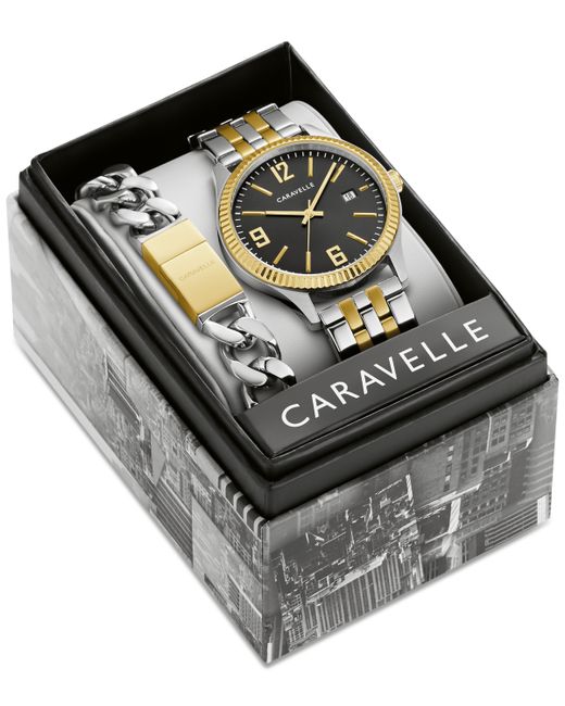 Caravelle NY designed by Bulova Stainless Steel Bracelet Watch 41mm Gift Set