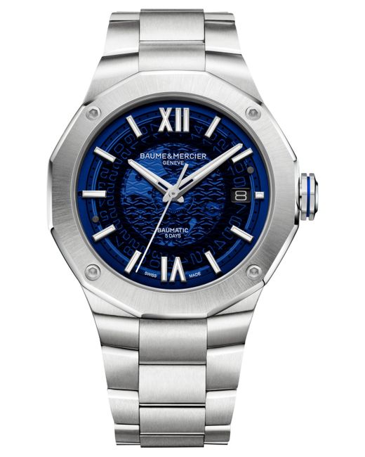 Baume & Mercier Swiss Automatic Riviera Stainless Steel Bracelet Watch 42mm