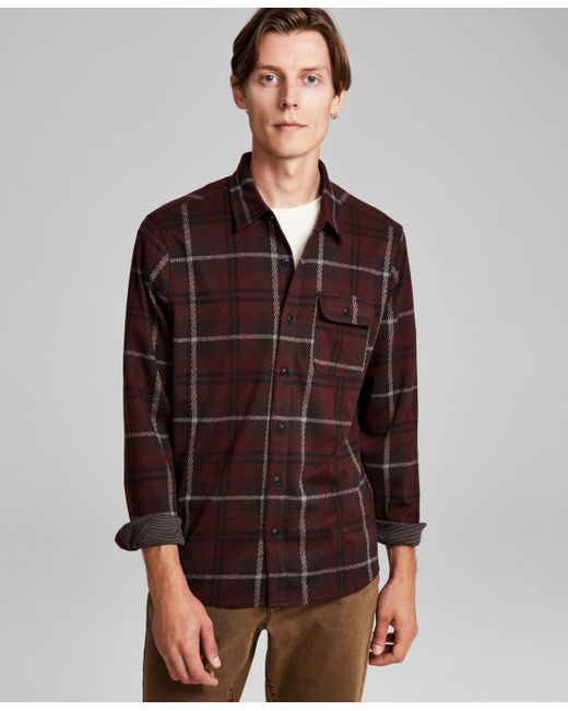 And Now This Regular-Fit Plaid Button-Down Shirt Created for