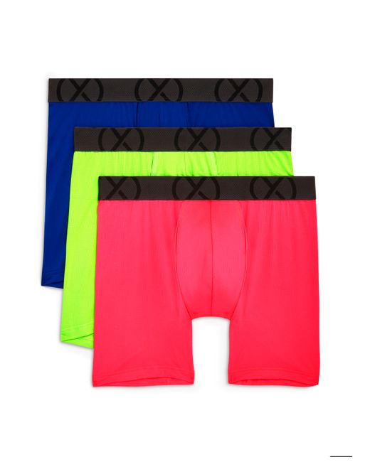 2(X)Ist Mesh Performance Ready 6 Boxer Brief Pack of 3 Gecko knock Out Pin
