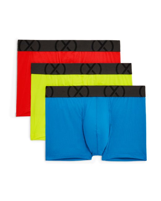 2(X)Ist Mesh No Show Performance Trunk Pack of 3 Electric Blue Safety Yellow