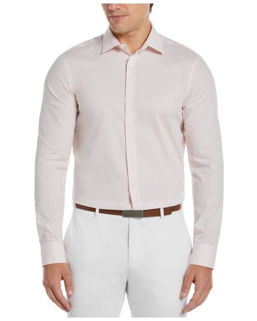 Perry Ellis Slim-Fit Dobby Long Sleeve Button-Front Shirt