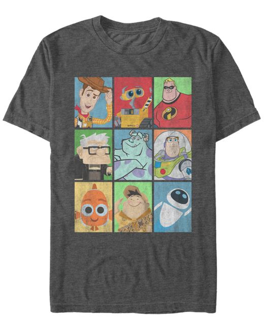 Fifth Sun Disney Pixar Epic Boxed Up Line Character Short Sleeve T-Shirt
