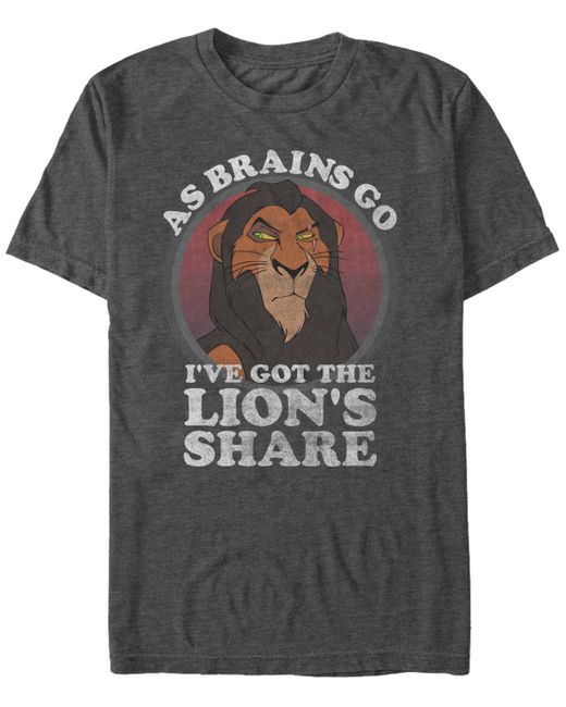 Fifth Sun Disney Lion King Scar The Share of Brains Short Sleeve T-Shirt