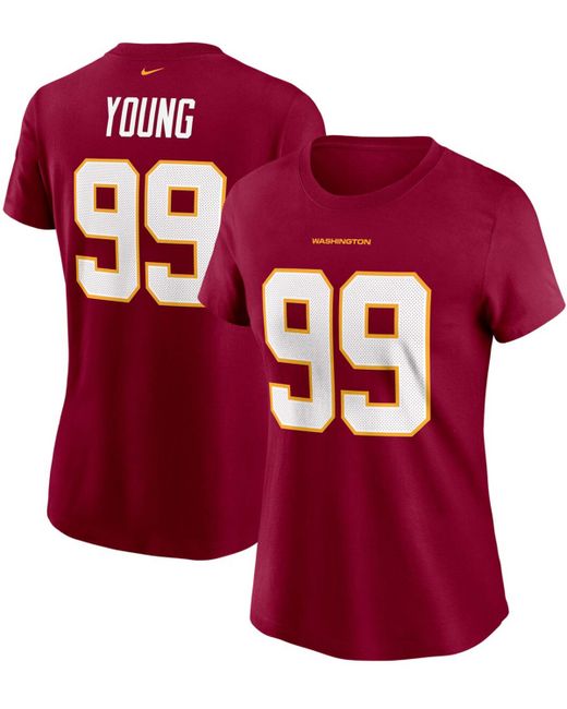 Nike Chase Young Washington Football Team Name Number T-shirt