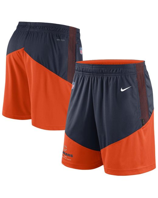 Nike Orange Chicago Bears Sideline Primary Lockup Performance Shorts