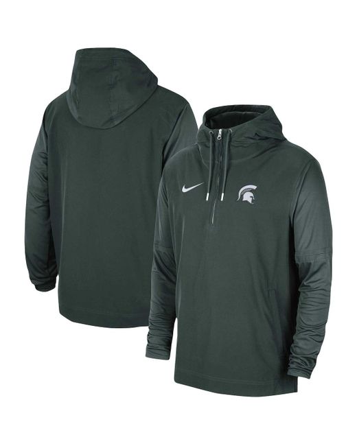 Nike Michigan State Spartans 2023 Coach Half-Zip Hooded Jacket